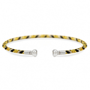 C.U.S&reg; pulsera de joyer&iacute;a Amarillo-negro-plateado