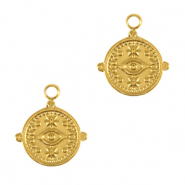 Colgantes Acero Inox ojo providencia Dorado