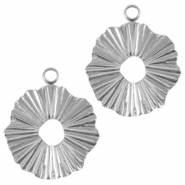 Colgantes Acero Inox 17mm Plateado