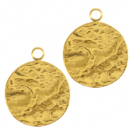 Colgantes Acero Inox 14mm Dorado