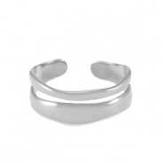 Anillos Acero Inox Plateado