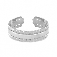 Anillos Acero Inox Plateado