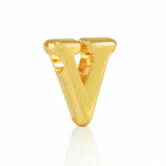 Abalorios letras metálicos DQ V Dorado (sin níquel)