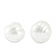 Imitación de perlas de agua dulce Blanco