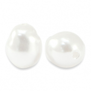 Imitación de perlas de agua dulce Blanco