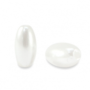 Imitación de perlas de agua dulce grano de arroz Blanco