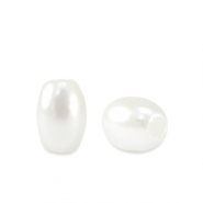 Imitaci&oacute;n de perlas de agua dulce grano de arroz Blanco