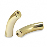 Abalorios acr&iacute;licos tubo Dorado