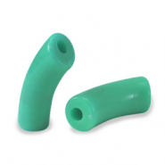 Abalorios acr&iacute;licos tubo Turquesa