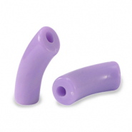 Abalorios acr&iacute;licos tubo Lila puro