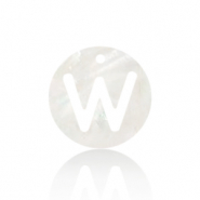 Colgantes conchas especial letra W Blanco (color natural)