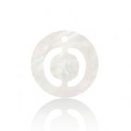 Colgantes conchas especial letra O Blanco (color natural)