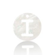 Colgantes conchas especial letra I Blanco (color natural)