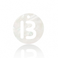 Colgantes conchas especial letra B Blanco (color natural)