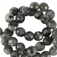 Piedras naturales Labradorita 4mm faceteados Negro antracita