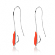 Fornituras met&aacute;licas DQ pendiente / gancho Plata vieja-rojo (sin n&iacute;quel)