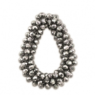 Colgantes faceteados gota Plateado