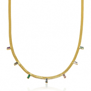 Cadenas Acero Inox serpiente cristal Dor&eacute;-multicolor