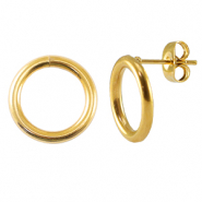 Fornituras Acero Inox pendientes 14mm Dorado