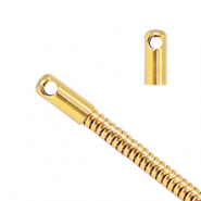 Fornituras acero inox terminal para cadena jasseron serpiente &Oslash;2.5mm Dorado