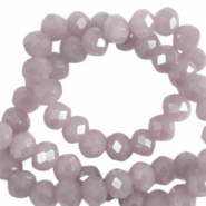 Abalorios faceteados disco 6x4 mm Lavanda niebla-revestimiento pearl shine
