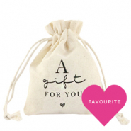 Bolso en lino "a gift for you" Blancuzco