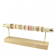 Expositores de joyer&iacute;a con art&iacute;culos incluidos anillos acero inox mix Dorado-multicolor