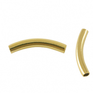 Abalorios Acero Inox tubo 25mm Dorado