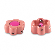 Abalorios Tile flor Rosa lantana-rosa magenta