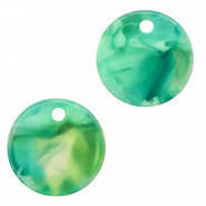 Colgantes de resina 12mm Turquesa-verde
