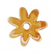 Abalorios de cerámica griega DQ flor Amarillo cálido