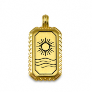 Colgantes met&aacute;licos DQ sol Dorado (sin n&iacute;quel)