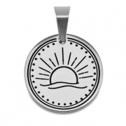 Colgantes Acero Inox sol Plateado