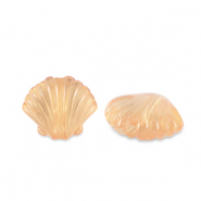 Abalorios acrílicos concha Transparente marrón cobrizo