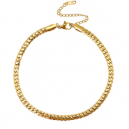 Pulseras tobillera Acero Inox serpiente Dorado