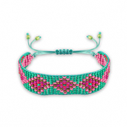 Pulseras Trendy Verde turquesa-rosa
