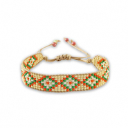 Pulseras Trendy Beige almendra-naranja
