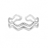 Anillos Acero Inox Plateado