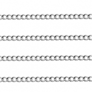 Fornituras Acero Inox cadena jasseron gourmet Plateado