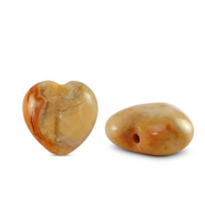 Piedras naturales Ágata corazón Multicolor gris marrón