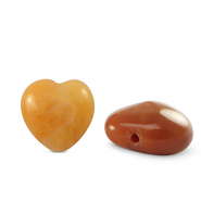 Piedras naturales Cuarzo de Aventurina corazón Naranja cobrizo
