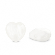 Piedras naturales Cuarzo Lechoso corazón Cristal blanco