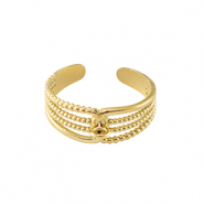Anillos Acero Inox con anilla Dorado