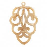 Colgantes de resina Marr&oacute;n arena