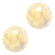 Colgantes de resina 12mm Beige arena transparente