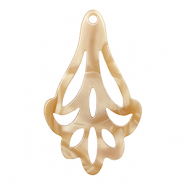 Colgantes de resina Marr&oacute;n arena