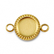 Colgante Piedra de Nacimiento con engaste de acero inoxidable para SS16 base plana Dorado