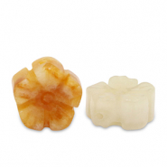 Piedras Naturales abalorios Cuarzo flor Naranja ámbar multicolor