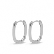 Fornituras met&aacute;licas DQ pendientes criollas &oacute;valo Plateado (sin n&iacute;quel)