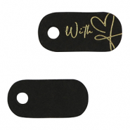 Tarjetas para joyer&iacute;a "with" love Negro
